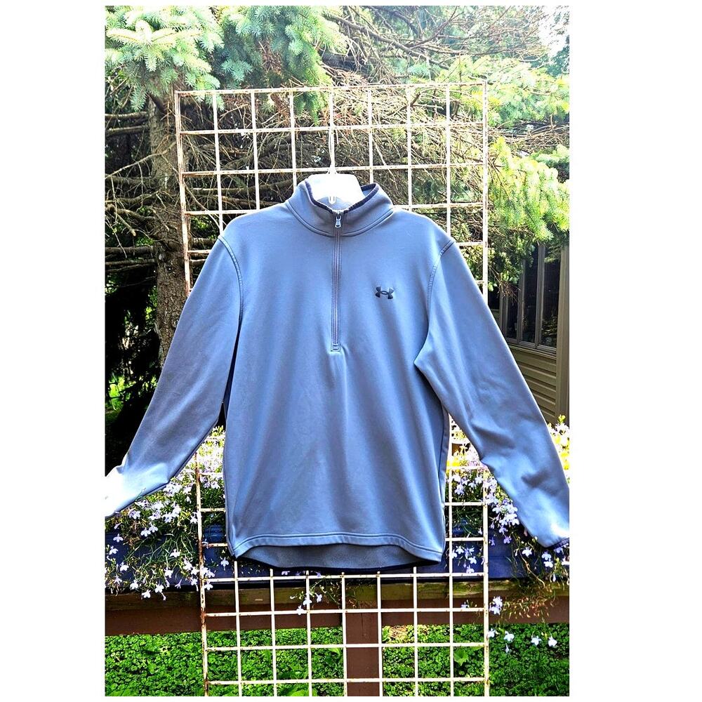Under Armour Coldgear Pull Over Sweatshirt with Zip Front, Size Large